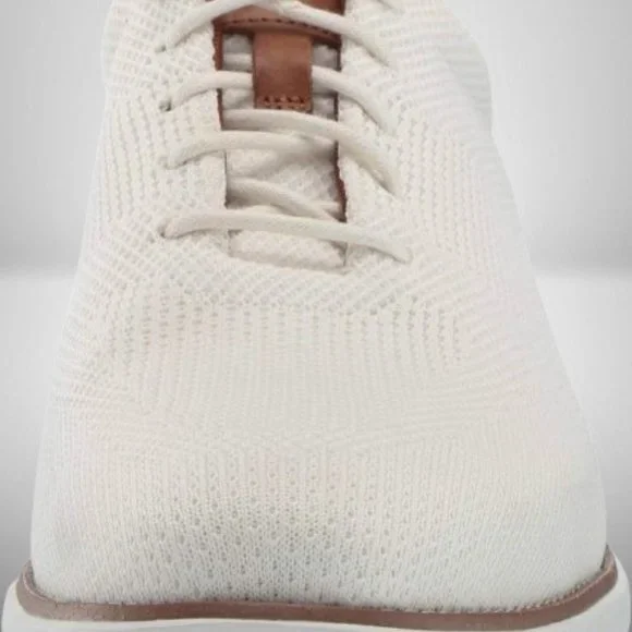 ROCKPORT GARETT MESH LACEUP WHITE W/TAN SNEAKERS / SHOES 